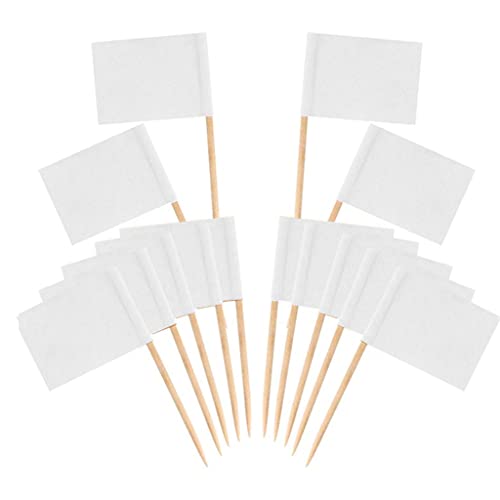 100 Stück Zahnstocher-Flaggen, Lebensmitteletiketten mit Holzstäbchen, Käsemarker, Picks für Cupcake-Topper, Obst, Vorspeisen, Cocktail-Party-Dekoration 100 Stück Zahnstocher-Flaggen, Lebensmitteletiketten mit Holzstäbchen, Käsemarker, Picks für Cupcake-Topper, Obst, Vorspeisen, Cocktail-Party-Dekoration von ZwaitL