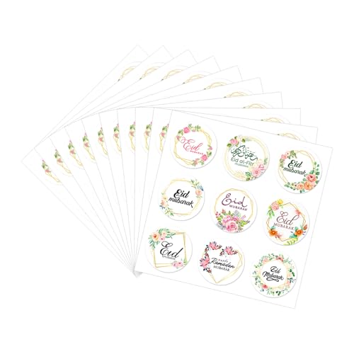 Eid-Festival-Aufkleber, Eid-Festival-Aufkleber, 40 mm, rund, Verpackungsetiketten für Siegel, Umschläge, Karten, Verpackungen, Partyzubehör, 90 Stück Eid-Festival-Aufkleber, Eid-Festival-Aufkleber, 40 mm, rund, Verpackungsetiketten für Siegel, Umschläge, Karten, Verpackungen, Partyzubehör, 90 Stück von ZwaitL