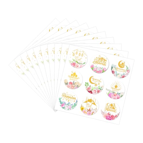 Eid-Festival-Aufkleber, Eid-Festival-Aufkleber, 40 mm, rund, Verpackungsetiketten für Siegel, Umschläge, Karten, Verpackungen, Partyzubehör, 90 Stück Eid-Festival-Aufkleber, Eid-Festival-Aufkleber, 40 mm, rund, Verpackungsetiketten für Siegel, Umschläge, Karten, Verpackungen, Partyzubehör, 90 Stück von ZwaitL