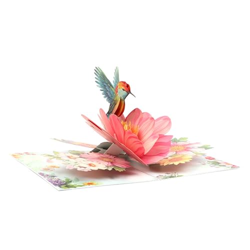Einzigartige 3D-Blumen- und Kolibri-Grußkarte, handgefertigte Segenskarte mit Umschlag, stilvoller Hochzeitstag Einzigartige 3D-Blumen- und Kolibri-Grußkarte, handgefertigte Segenskarte mit Umschlag, stilvoller Hochzeitstag von ZwaitL