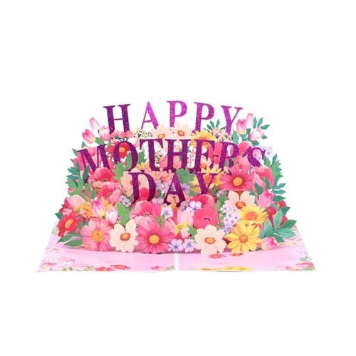 Elegante 3D-Popup-Einladungskarte zum Muttertag Handgefertigte Grußkarte mit Umschlag Faltbare Papier-Segen-Karte Elegante 3D-Popup-Einladungskarte zum Muttertag Handgefertigte Grußkarte mit Umschlag Faltbare Papier-Segen-Karte von ZwaitL
