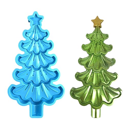 ZwaitL 3D-Stereo-Silikonform für Weihnachtsbaumschmuck, geeignet für Epoxidharz, Schmuckherstellung, Heimdekoration von ZwaitL