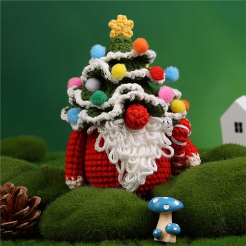 ZwaitL Häkel-Weihnachtsbaum-Set mit Garn, Häkelnadel, Strickmarker, Anleitung (evtl. nicht in deutscher Sprache) und Häkelzubehör von ZwaitL