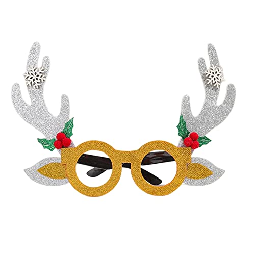 ZwaitL Weihnachtskostüm Brille Weihnachtsgeweih Brille Frohe Weihnachten Brille Rahmen Weihnachten Geweih Brille Foto Requisite von ZwaitL