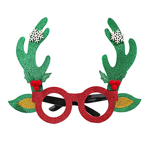 ZwaitL Weihnachtskostüm Brille Weihnachtsgeweih Brille Frohe Weihnachten Brille Rahmen Weihnachten Geweih Brille Foto Requisite von ZwaitL