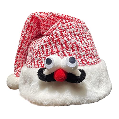 ZwaitL Weihnachtsmütze, zerknittert, Weihnachtsmann, warme Wintergeschenke, erhöhen dicker, großer Weihnachtsbedarf von ZwaitL