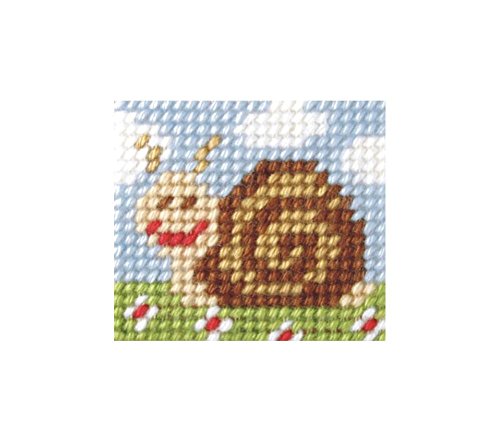 Stickpackung für Kinder halber Kreuzstich 11x13 cm Schnecke 9719 von Zweigart