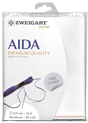 Zweigart Precut Stern-Aida col.100 Stoffzuschnitt, 48 x 68 cm von Zweigart