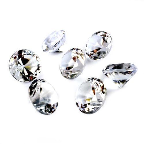 Kristall Glas Diamant,30 Stück Deko Diamanten Hochzeit Transparent Kristall Dekosteine Tischdeko Diamanten für Hochzeitsbevorzugung Dekorationen Wohnkultur Partydekoration Schaufensterdekoration von Zwenjuan