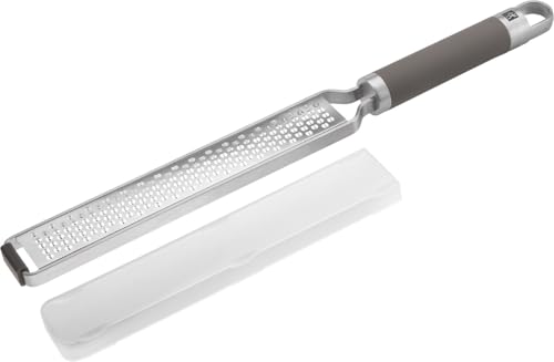 ZWILLING Pro Reibe, Zester, Länge: 38 cm, Rostfreier Edelstahl, Rutschfester und ergonomischer Griff, Grau von Zwilling