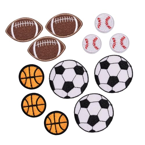 12 PCs/Football Iron Auf Patches Fußball Bestickte Patches Nähen Applikationen Für Jeansrock von Zxfdsfdbnm