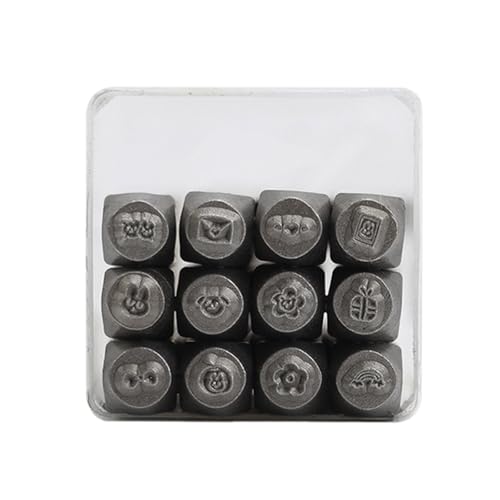 12pcs Metallmeißel Set Professioneller Schmuckstempelwerkzeug Werkzeug Werkzeugmuster Schnitzwerkzeug Stahl Textur Für Schmuck von Zxfdsfdbnm