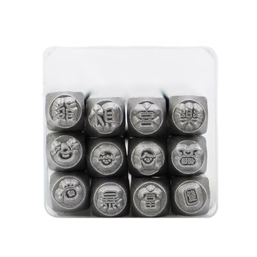 12pcs Metallmeißel Set Professioneller Schmuckstempelwerkzeug Werkzeug Werkzeugmuster Schnitzwerkzeug Stahl Textur Für Schmuck von Zxfdsfdbnm