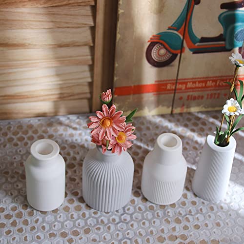 Blumenvase Silikonform Set Zylinder Harz Form Dekorative Handwerk Form Ornamente Form Silikon Vase Formen Set von Zxfdsfdbnm