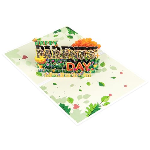 Faltbare 3D-Blumengrußkarte, 3D-Geschenkkarten für Mutter, glücklicher Elterntag, Überraschungskarten für Mutter, Frau von Zxfdsfdbnm