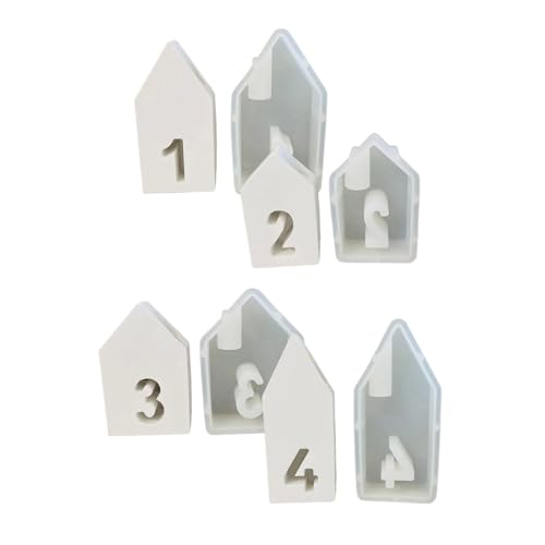 Set Mit 4 Ornament Formen Silikon Bastelform Zahlen Form Kunstharz Formen Kerzenhalter Form Für Kerzenständer von Zxfdsfdbnm