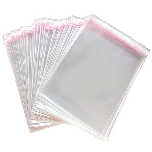 Zydiwo 400 Stück OPP Tütchen Selbstklebend Plastiktüten Cellophantüten Klein Flachbeutel Transparent Weihnachten Tüten Klar Zellophantüt (15 * 23cm) von Zydiwo