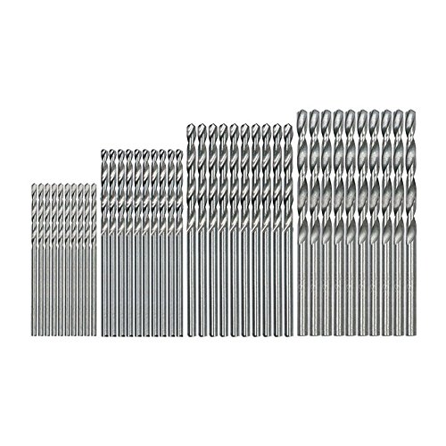 Zyeatary 40 Stuecke Mini Bohrer HSS Bit 0.5mm-2.0mm Zylinderschaft PCB verdrehter Bohrer Set von Zyeatary