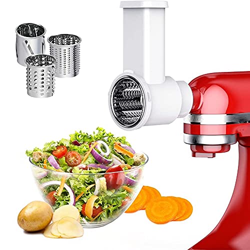 Zyeatary Slicer Shredder AufsäTze, Frische Zubereitung GemüSe für KüChen Maschine, Salat Hersteller mit Reinigung BüRste von Zyeatary