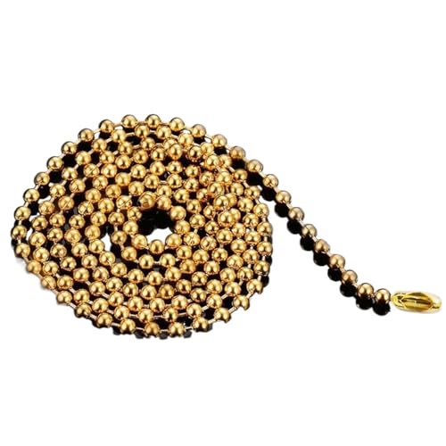 12 Stück 3 Farben Breite 2,4 Mm Edelstahl Perlen Kugelkette Halskette Armband Schlüsselanhänger For Männer/Frauen Schmuck Perlenkette für DIY-Kunsthandwerk, hängende Ornamente, Schlüss(20cm,Gold) 12 Stück 3 Farben Breite 2,4 Mm Edelstahl Perlen Kugelkette Halskette Armband Schlüsselanhänger For Männer/Frauen Schmuck Perlenkette für DIY-Kunsthandwerk, hängende Ornamente, Schlüss(20cm,Gold) von Zymjzbetic
