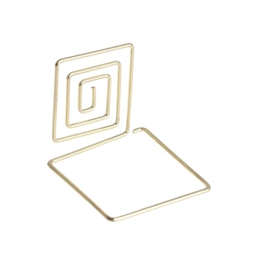 Zymjzbetic Fotohalter 1 STÜCK Verschiedene Formen Tischkartenhalter Metallic Tischnummernständer Papierklemme Romantische Fotoklammer Desktop-Dekoration(Square Gold) von Zymjzbetic