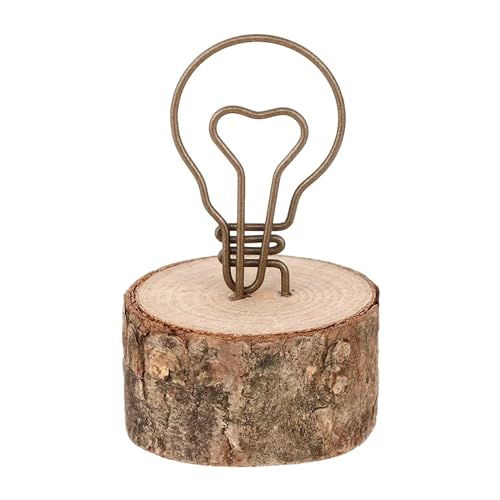 Zymjzbetic Fotohalter Kreative Holz Basis Foto Clip Bild Rahmen Eisen Karte Halter Hause Desktop Ornament Nachricht Ordner Runde Rahmen Decor Werkzeuge(Type 10-3.8x5.7cm) von Zymjzbetic