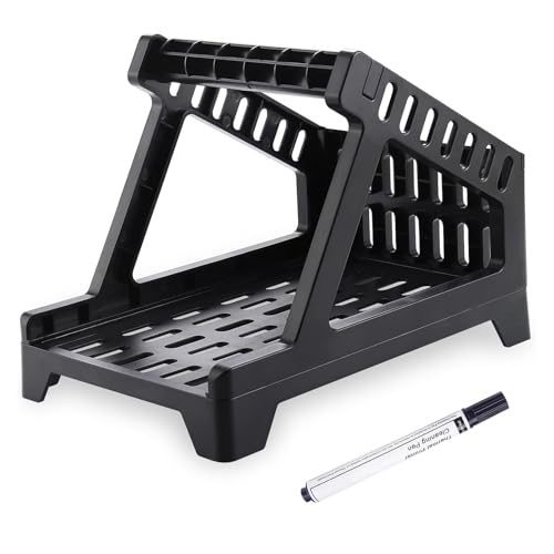 Zynewa 1 Stück Thermo Etikettenhalter, Etikettenhalter Mit Reinigungsstift, Zubehör Für Desktop-Etikettendrucker, Etikettenhalter Für Thermo-Etikettenrollen Und Fächerfalz-Etiketten (black) von Zynewa