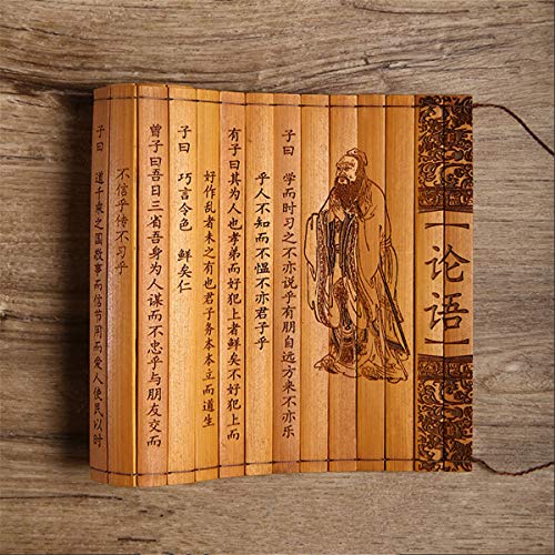 Zzooi Chinese Classic Art The Analects of Confucius Bambus und Holz-Slips Scroll von Zzooi