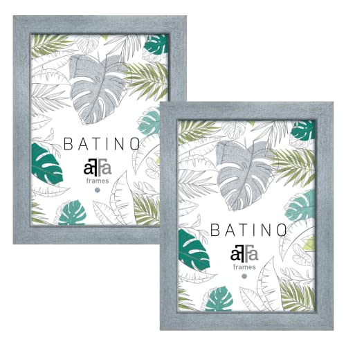 aFFa frames, Batino, 2er Set Bilderrahmen Holz, photo frame, holzrahmen mit Acrylglasfront, HDF-Hintergrund, bilderrahmen Silber, 15x21 cm von aFFa frames