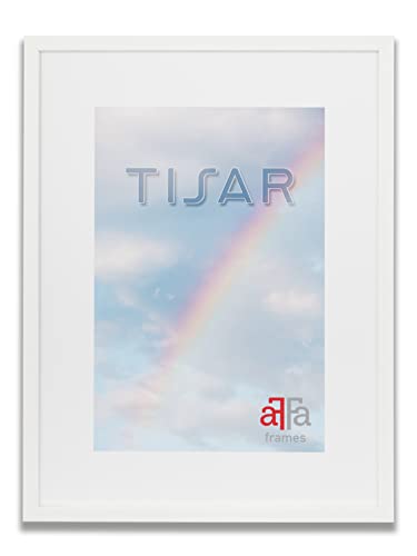 aFFa frames Tisar bilderrahmen Holz, photo frame, holzrahmen, Rahmen aus Holz mit Acrylglas, Weiß bilderrahmen, 40x60 cm von aFFa frames