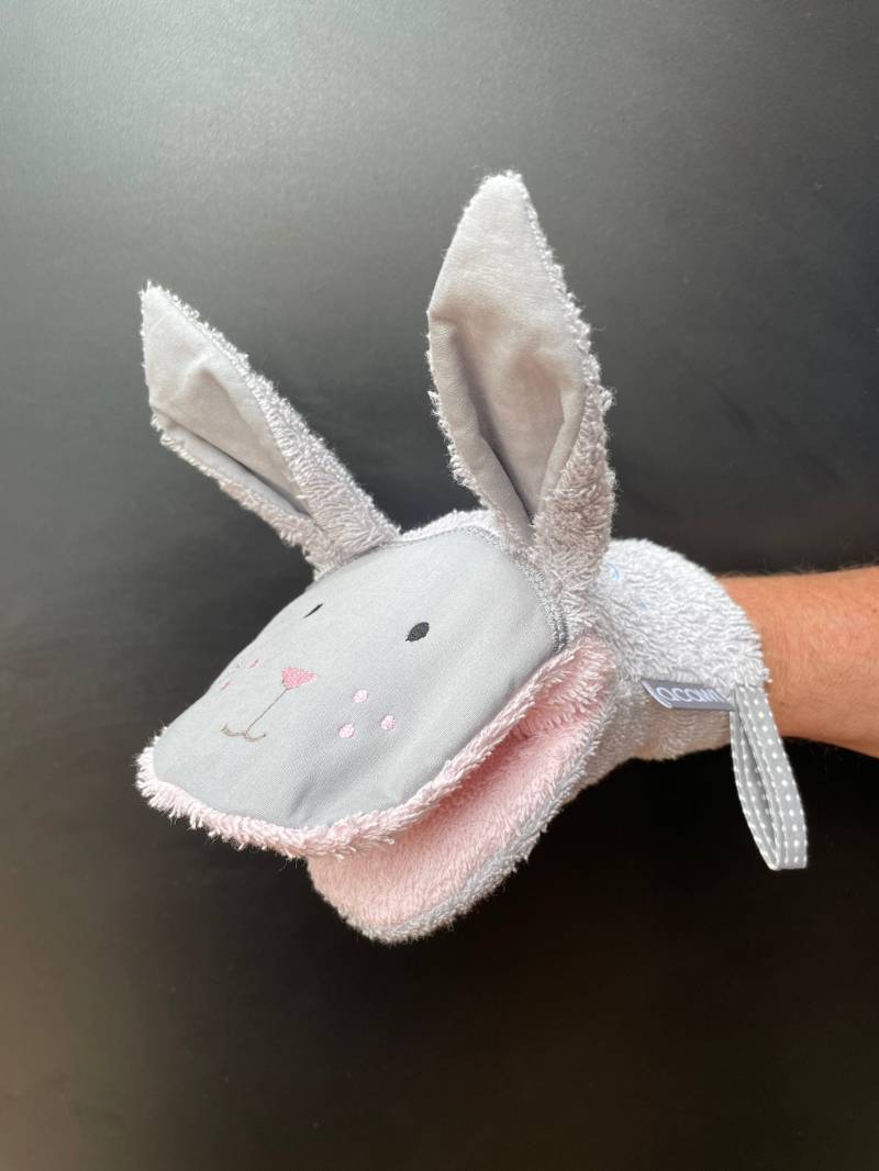 Hase, Spiel - Und Waschhandschuh/Personalisierbar von acawi