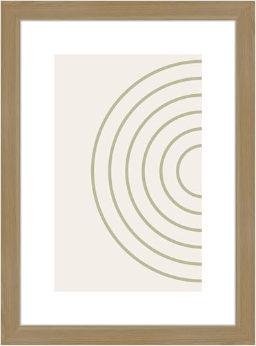 accent by nielsen Bilderrahmen, 21 x 29,7 cm (A4), Holz (MDF), Eiche, inkl. Kunstdruck, Dokumentenrahmen zum Aufhängen im Hoch- & Querformat, Echtglas, Velino von accent by nielsen