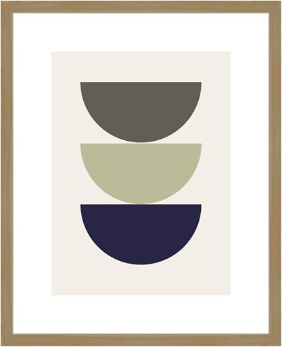 accent by nielsen Bilderrahmen, 40 x 50 cm, Holz (MDF), Eiche, inkl. Kunstdruck, Posterrahmen zum Aufhängen im Hoch- & Querformat, Echtglas, Velino von accent by nielsen