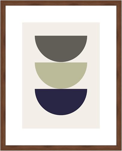 accent by nielsen Bilderrahmen, 40 x 50 cm, Holz (MDF), Walnuss, inkl. Kunstdruck, Posterrahmen zum Aufhängen im Hoch- & Querformat, Echtglas, Velino von accent by nielsen