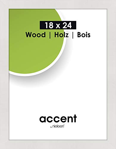 accent by nielsen Holz Bilderrahmen Accent Wood, 18x24 cm, Weiß von accent by nielsen