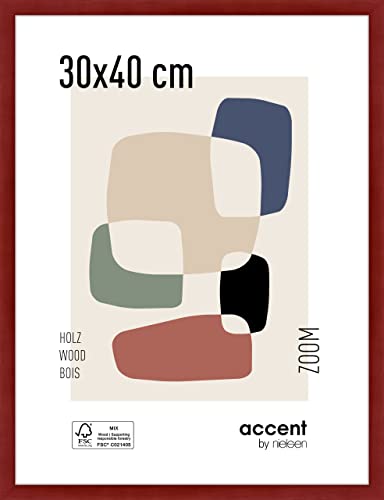 accent by nielsen Holz Bilderrahmen Zoom, 30x40 cm, Rot von accent by nielsen