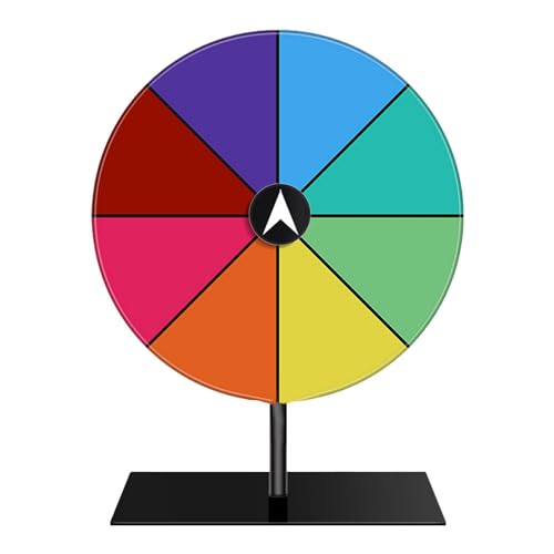 Prize Spin Wheel – Trockenes Drehrad, Farb-Roulette-Rollenspiel, Acryl-Tischplatte, Spin-Glücks-Roulette-Rad mit Radiergummi und Ständer, mehrere Schlitze, radierbarer Rad-Spinner für Karneval, Messen von acime