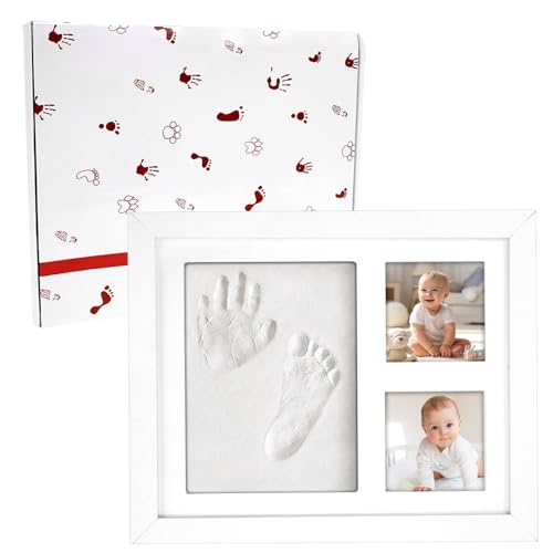 Baby Handabdruck und Fußabdruck Set, Gipsabdruck Baby Hand Und Fuß Set, Baby Handabdruck Und FußAbdruck Fotoalbum, Perfekte Geschenkidee für Babydusche Geschenk/Babyparty,Pfotenabdruck, Katze/Hund von agctrler