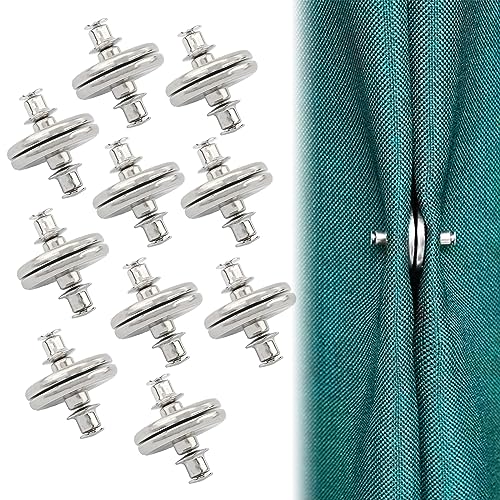 10 Paare Vorhang-Magnetknopf, Runde Raffhalter Vorhang, 20mm Magnete für Vorhänge, für Vorhänge Licht Ausläuft Oder Herumgeblasen Werden von aghoer