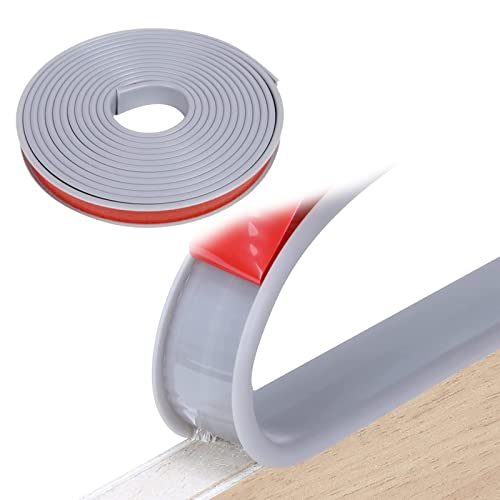 aghoer 5M U-Form Selbstklebend Möbelkantenband, Innenbreite 16 mm Flexible TPE Faltbarer Kantenschutz, Umleimer Furnierklebeband, für Tisch, Schrank Schutz&Reparatur, Grau von aghoer