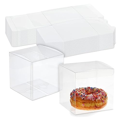 aghoer 30 Stück Transparente Geschenkbox, Geschenkbox Durchsichtig, Süßigkeiten Box, für Hochzeit, Party, Baby Dusche, 6 × 6 × 6 cm von aghoer