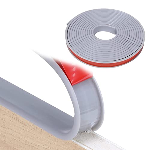 aghoer 5M U-Form Selbstklebend Möbelkantenband, Innenbreite 20 mm Flexible TPE Faltbarer Kantenschutz, Umleimer Furnierklebeband, für Tisch, Schrank Schutz&Reparatur, Grau von aghoer