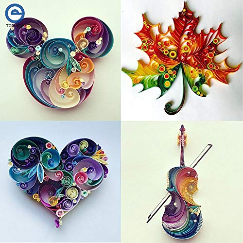 aifengxiandonglingbaihuo 6 In 1 DIY Quilled Creation Paper Bastelpapier Sammelalbum Quilling Tools Set Basteln und Scrapbooking für Partygeschenkdekoration, wie auf dem Bild Gezeigt von aifengxiandonglingbaihuo