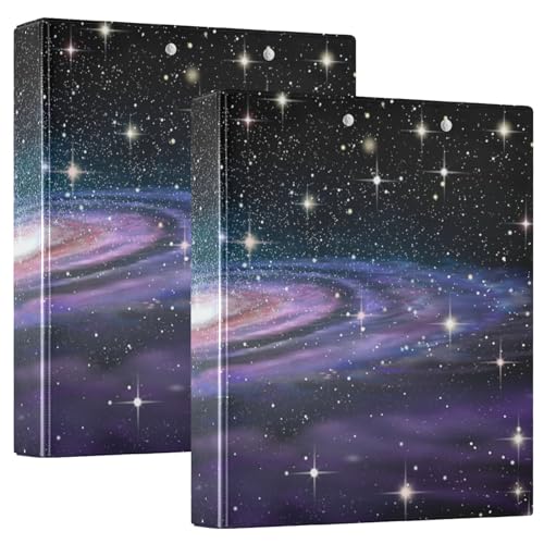 ALAZA Galaxy 3-Ringbuch-Set, 3,8 cm, 3,8 cm, 3 Ringe, Büroordner mit Klemmbrett und 3 Taschen, für 200 Blatt von alaza