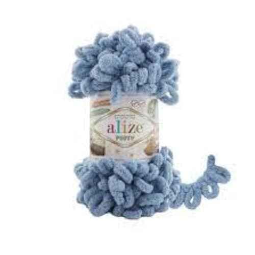 Alize Puffy Baby Big Loop-Deckengarn, 100 % Mikropolyester, weiches Garn, 400 g, 280 Stück von Alize