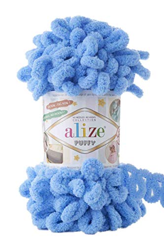 Alize Puffy Baby Big Loop Deckengarn, 100 % Micropolyester, weiches Garn, 400 g, 400 g (289) von alize