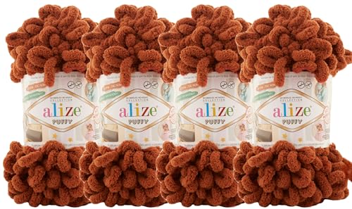 Alize Puffy Baby Big Loop Deckengarn, 100 % Micropolyester, weiches Garn, 400 g, 597 von alize