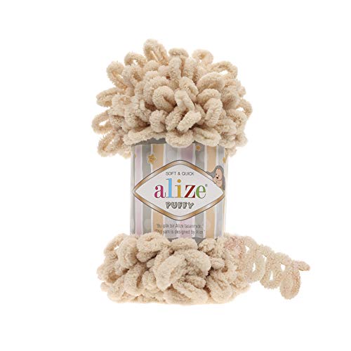 Alize Puffy Babydecke, 5 Knäuel, 500 g, 45 m, 100 % Mikropolyester, weiches Garn, super grob, kammiges Kammgarn (310) von Alize