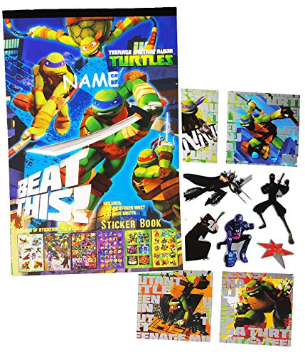 alles-meine.de GmbH 121 TLG. Set Sticker/Aufkleber - Ninja Turtles incl. Namen - mit SILBERGLANZ ! - für Kinder Kind/groß - z.B. für Stickeralbum/Stickerblock - Sticker.. von alles-meine.de GmbH