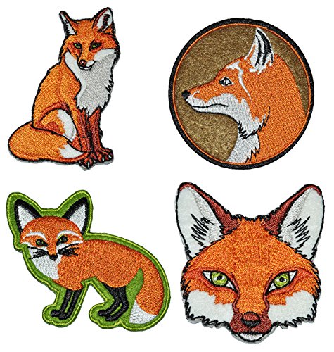 2 TLG Set: Bügelbilder - Fuchs - 6 cm * 6,2 cm - Aufnäher Applikation - Flicken gestickt - Füchse Waldtier orange Waldtiere Reinecke Tier Tiere Rotfuchs von alles-meine.de GmbH